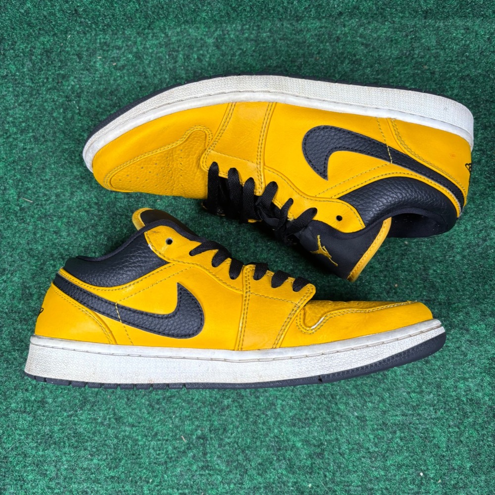 Jordan 1 Low University Gold Black Mens Sneakers 553558-700 Size 8.5